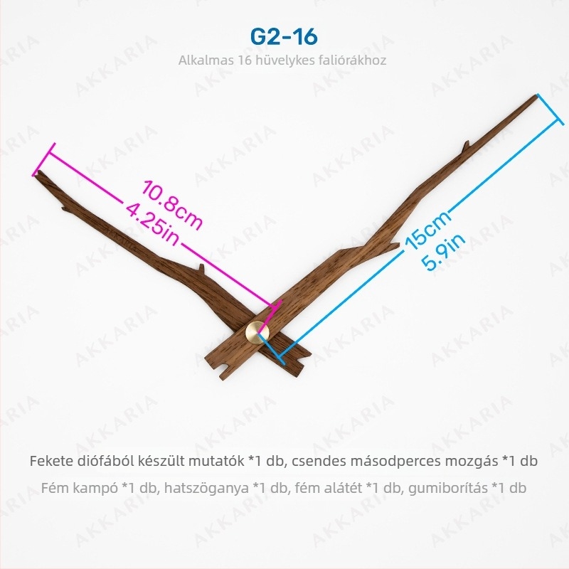 DIY keresztszemes kvarc óra készlet, halk működés, mutatóóra, fa központi alkatrészek, csomag 50, AKKARIA, testreszabható, modern egyszerű stílus