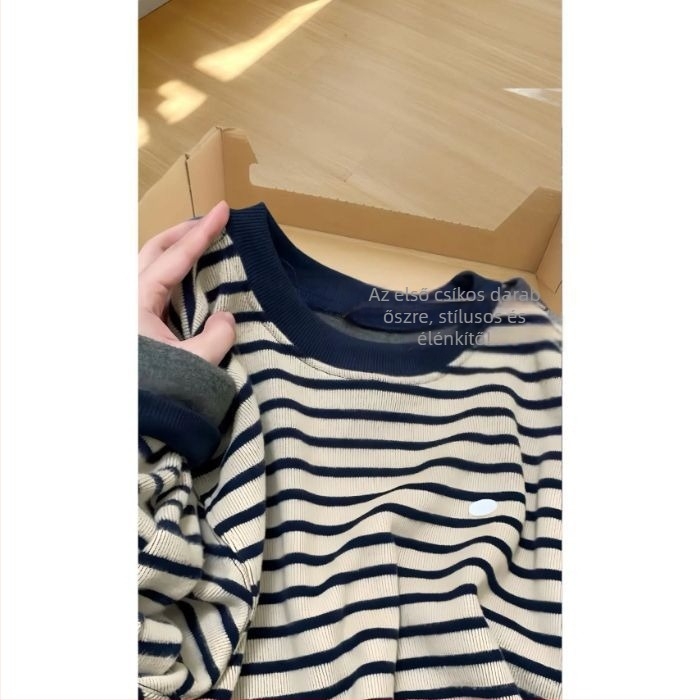 Női patchworkos színblokkokkal készült kapucnis pulóver, hosszú ujjú, kerek nyak, pamut-poliészter keverék, koreai retro stílus, őszi modell