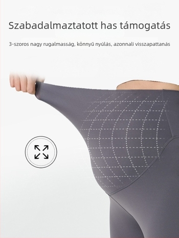 Terhes nők számára terhes jóga nadrág hasi támasz mellett, Nylon/SPandex keverék, magas elasztikusság, 9/10 hossz