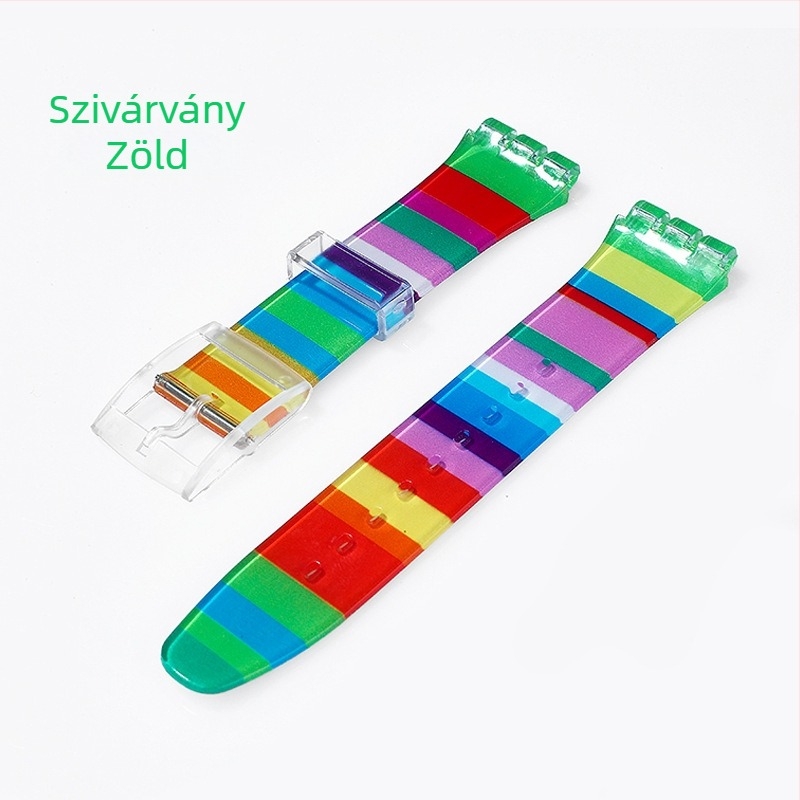 Swatch-kompatibilis szilikon óraszíj — vízálló, anyag: szilikon, termékkód: Strap, márka: Qifulong, 2023 tél