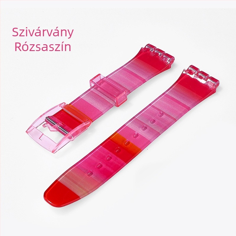 Swatch-kompatibilis szilikon óraszíj — vízálló, anyag: szilikon, termékkód: Strap, márka: Qifulong, 2023 tél