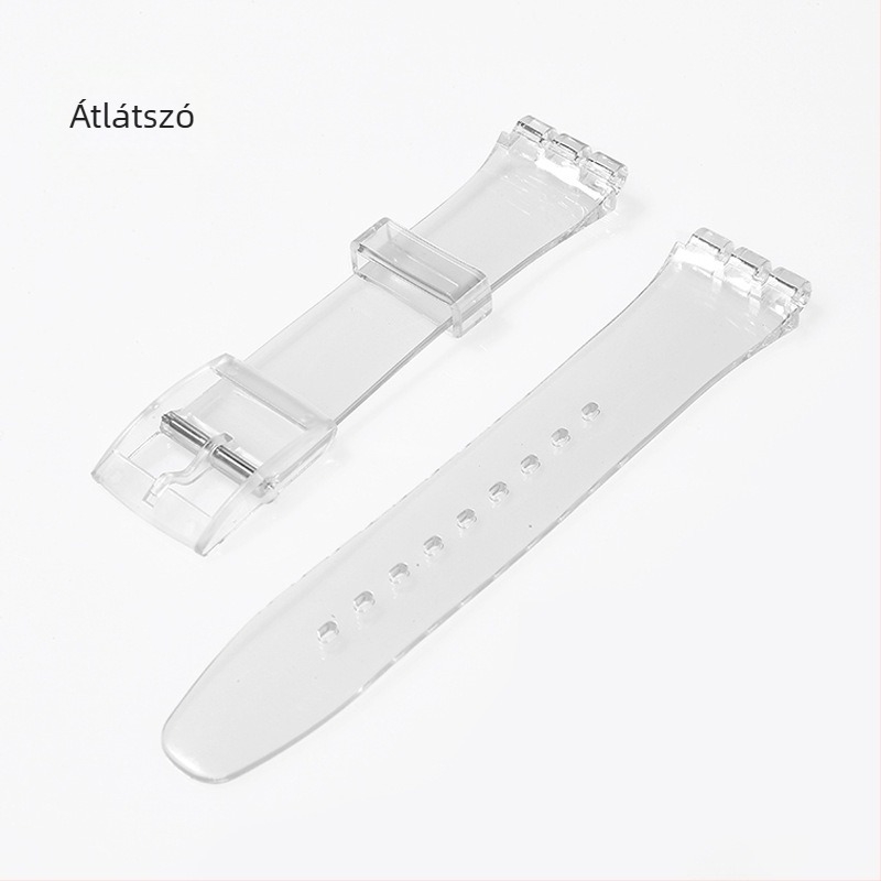 Swatch-kompatibilis szilikon óraszíj — vízálló, anyag: szilikon, termékkód: Strap, márka: Qifulong, 2023 tél