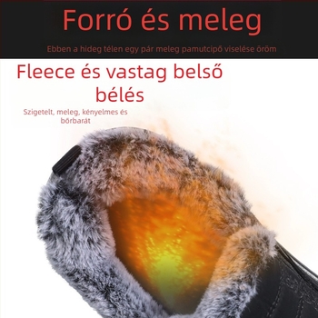 Pull back papucs – téli fleece bélés, uniszex, PU talp, vastagított