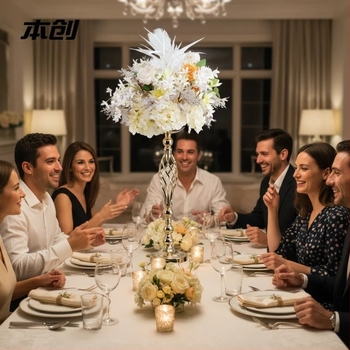 Benchon vasból készült művészi virágtartók esküvői és hotel étkezőasztali dekorációhoz, fő asztali virágdíszítés, helyszínre szánt rekvizitek, stílus 7103740