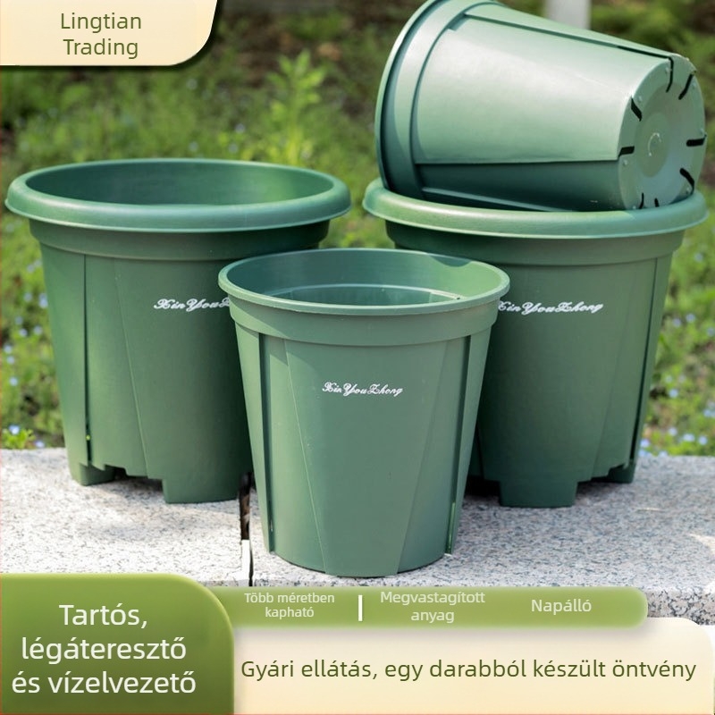 Gyökérkontrollal ellátott bonsaicserép – műanyag, vízáteresztő és lélegző, megakadályozza a gyökerek rothadását, vastag falú kivitel, pothos, orchidea, rózsa és gyümölcsfa számára