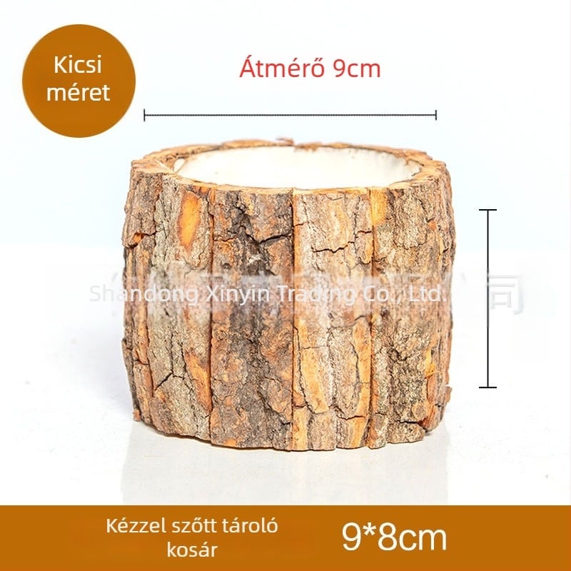 Pastorális virágcserép és kosár füves anyagból - füves szövés, kézi munka, természetes folyamat, testreszabható