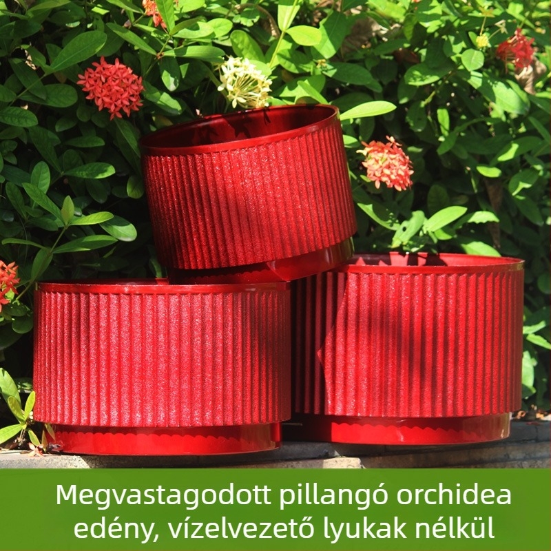 Virágcserép gyantából, asztalra vagy padlóra, minimalist stílus, kivitel injekciós öntéssel