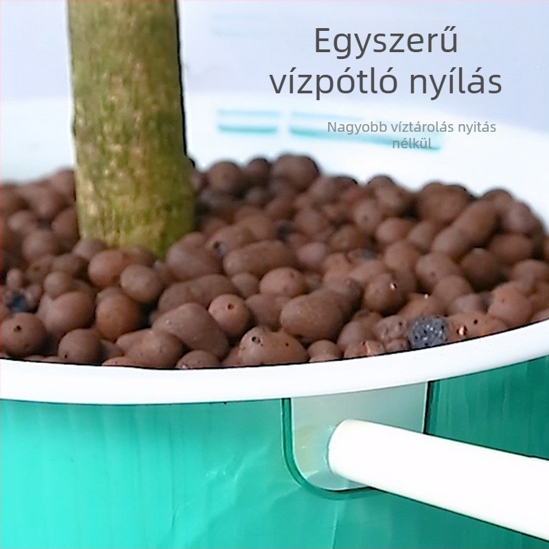 Átlátszó műanyag gyantából készült virágcserép, önöntöző funkcióval, padlóra tervezve, injekciós formázás