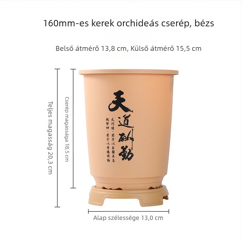Új, vastagított orchidea-cserép Klíviának, lila agyag imitációval, mély, minimalist stílusú, nagy méretű gyanta virágtartó