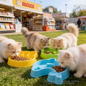Macska műanyag etetőtál - nem automata etetés, zs márka, eredet: Chaozhou