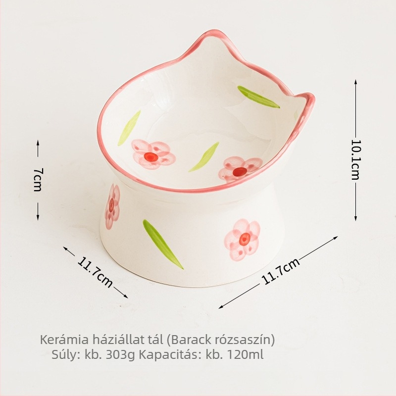 Happy márkájú kerámia macska etetőedény, 20 darabos készlet, háziállat etetési eszköz