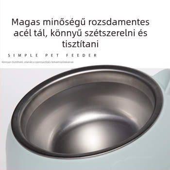 Macska dupla tál rozsdamentes acélból – étel és víz számára