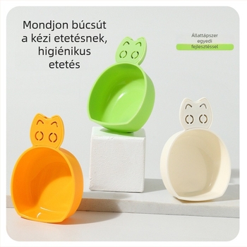 Műanyag macska- és kutyatáp kanál automata etetéssel, háziállat eleség-kiegészítők, 100 db dobozonként