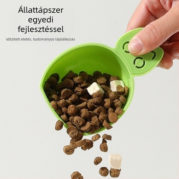Műanyag macska- és kutyatáp kanál automata etetéssel, háziállat eleség-kiegészítők, 100 db dobozonként