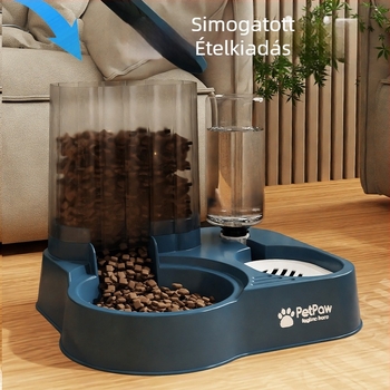 Integrált macska etető és vízadagoló | Műanyag | Márka Ham | Macskáknak | Csomagolás: 40 készlet dobozonként