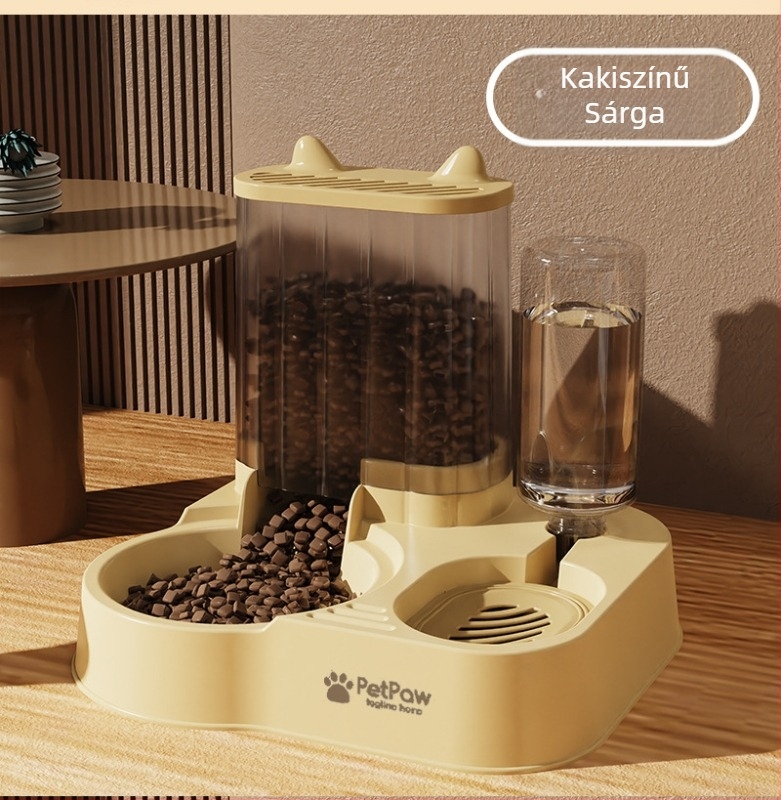 Integrált macska etető és vízadagoló | Műanyag | Márka Ham | Macskáknak | Csomagolás: 40 készlet dobozonként