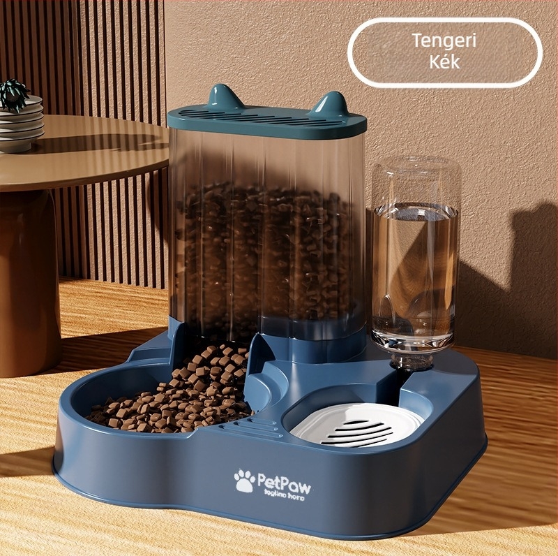 Integrált macska etető és vízadagoló | Műanyag | Márka Ham | Macskáknak | Csomagolás: 40 készlet dobozonként