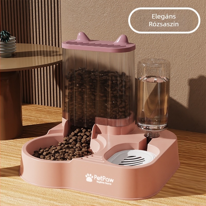 Integrált macska etető és vízadagoló | Műanyag | Márka Ham | Macskáknak | Csomagolás: 40 készlet dobozonként