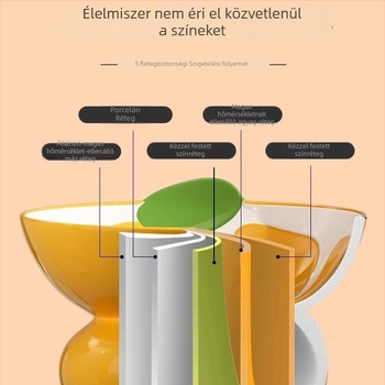 Kerámia macska etető- és itatál készlet – 16 darab, Love márka