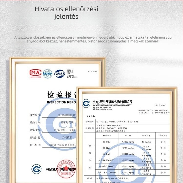 Kerámia macska etető- és itatál készlet – 16 darab, Love márka