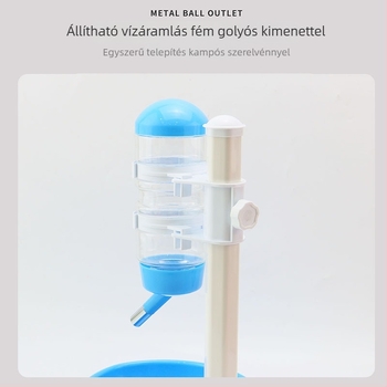 Műanyagból készült függő macska itató- és etetőtál automata etetővel – háziállat étkészlet