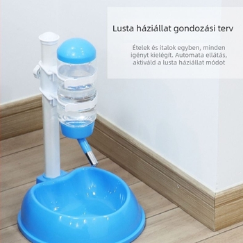 Műanyagból készült függő macska itató- és etetőtál automata etetővel – háziállat étkészlet