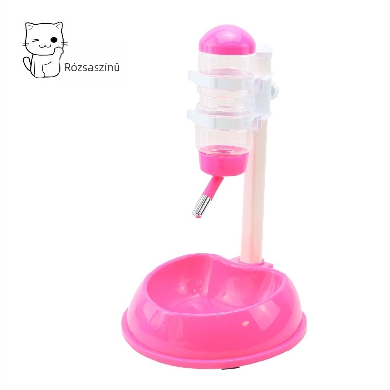 Műanyagból készült függő macska itató- és etetőtál automata etetővel – háziállat étkészlet