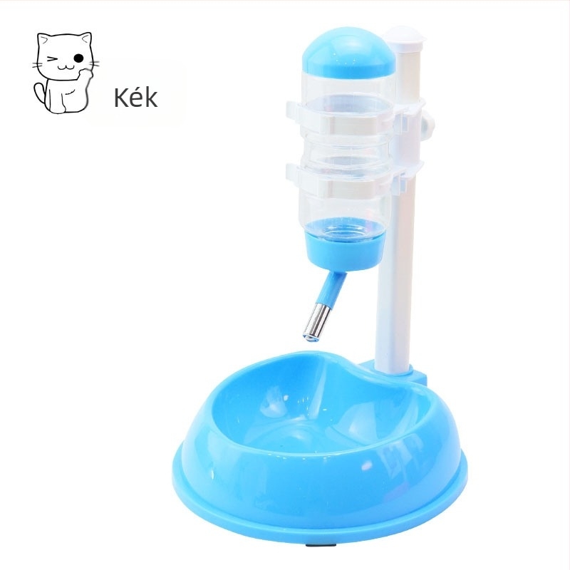 Műanyagból készült függő macska itató- és etetőtál automata etetővel – háziállat étkészlet