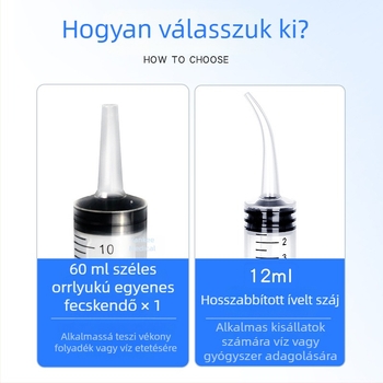 Macska etető szirinja — műanyag etető eszköz (Plastic; Cat; Brand: Through; Pet feeding tool)