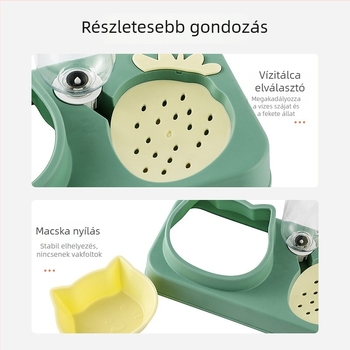 Eper alakú automata víztál háziállatoknak, macskáknak és kutyáknak, nyakvédő funkcióval