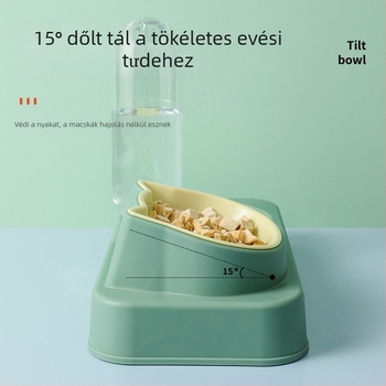 Eper alakú automata víztál háziállatoknak, macskáknak és kutyáknak, nyakvédő funkcióval