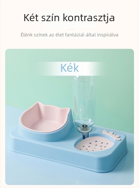 Eper alakú automata víztál háziállatoknak, macskáknak és kutyáknak, nyakvédő funkcióval