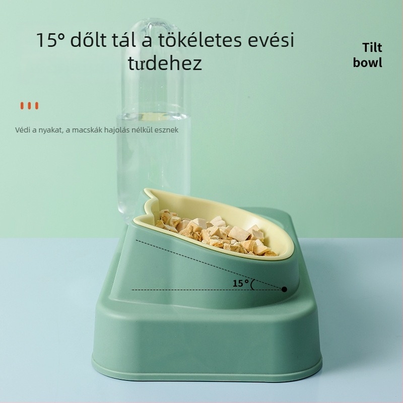 Eper alakú automata víztál háziállatoknak, macskáknak és kutyáknak, nyakvédő funkcióval