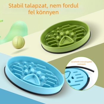 Macska lassú etető tál, megakadályozza a fulladást, csúszásmentes, hányás elleni, nyalogatós párna (Anyag: PP)