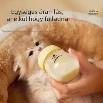 Puha szilikon cumi macskáknak és kölyökkutyáknak, harapásálló, hasfájás elleni