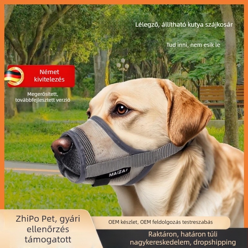 Leben kutya szájvédő – harapás és rágás elleni védelem, kicsi, közepes és nagy kutyáknak (labrador), edzés