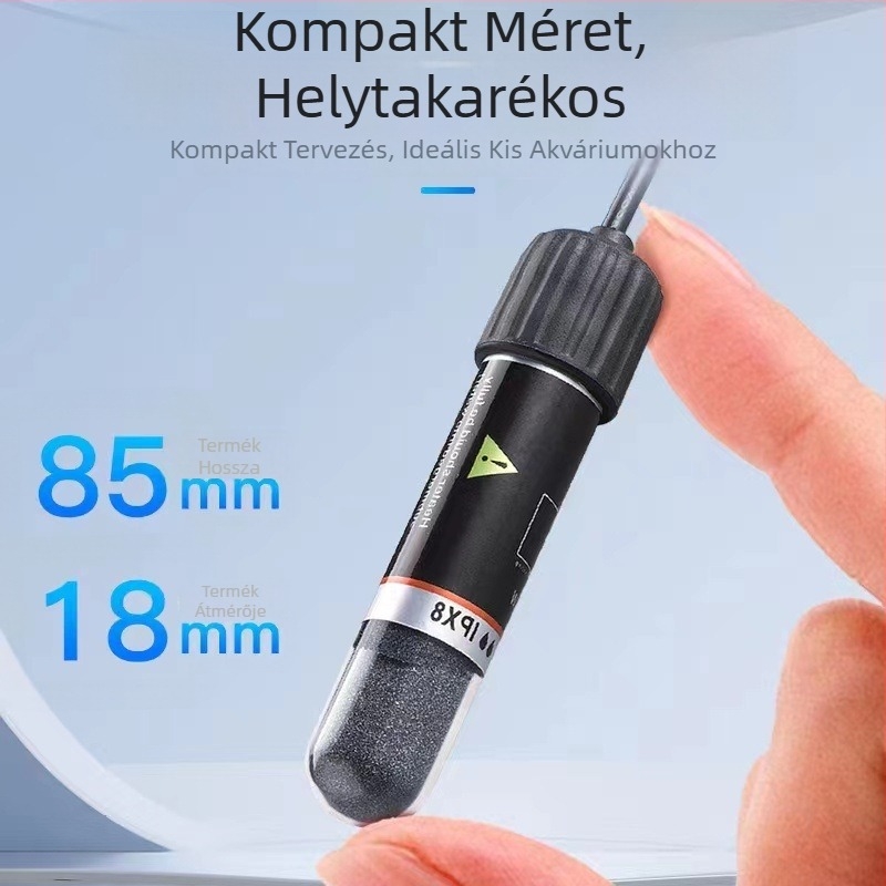 Akváriumba való fűtőrúd - mini termosztatikus fűtő, 10 W, üveg, modell Ql-222, Quanlong, 83 g