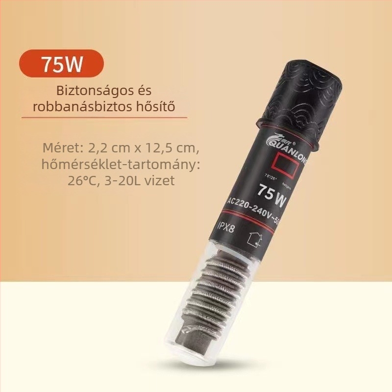 Mini USB-melegítő rúd kis akváriumhoz, automatikus hőmérséklet-szabályozás, 10W, kvarcüveg, modell Ql-222