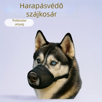 Kutyaszájkosár, evés elleni, ugatás elleni és harapás elleni, állítható, kis- és közepes testű kutyáknak