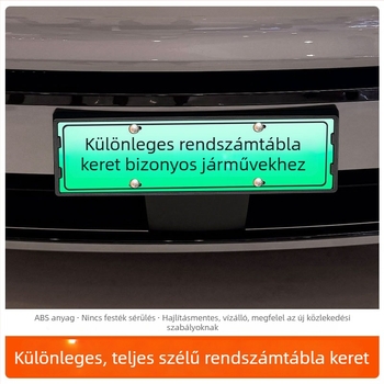 Műanyag rendszámkeret teljes éllel, kompatibilis a 2025-ös L90-hez