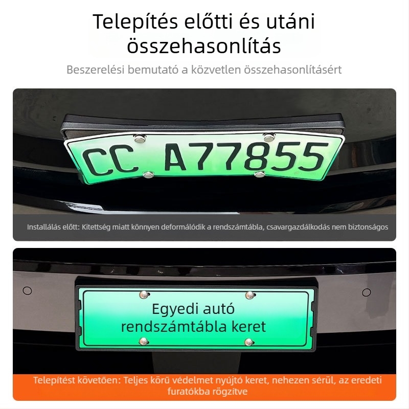 Műanyag rendszámkeret teljes éllel, kompatibilis a 2025-ös L90-hez