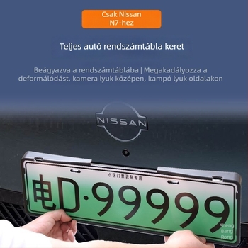 Rendszámtábla keret - élvédő, műanyag-acél anyagú, univerzális modell