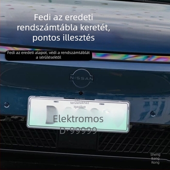 Rendszámtábla keret - élvédő, műanyag-acél anyagú, univerzális modell