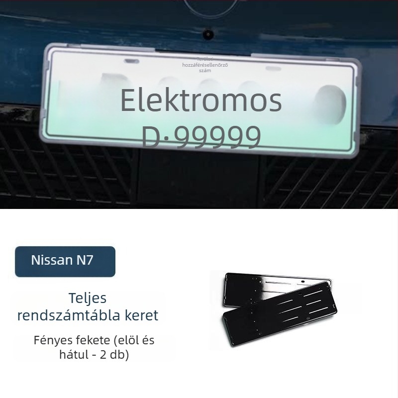 Rendszámtábla keret - élvédő, műanyag-acél anyagú, univerzális modell