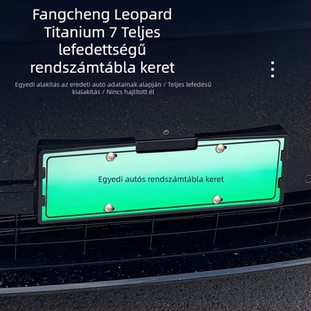 Equation Leopard Titanium 7-hez tartozó rendszámtábla keret – műanyag, kompatibil új közlekedési szabályokkal, rendszámtábla védőkeret