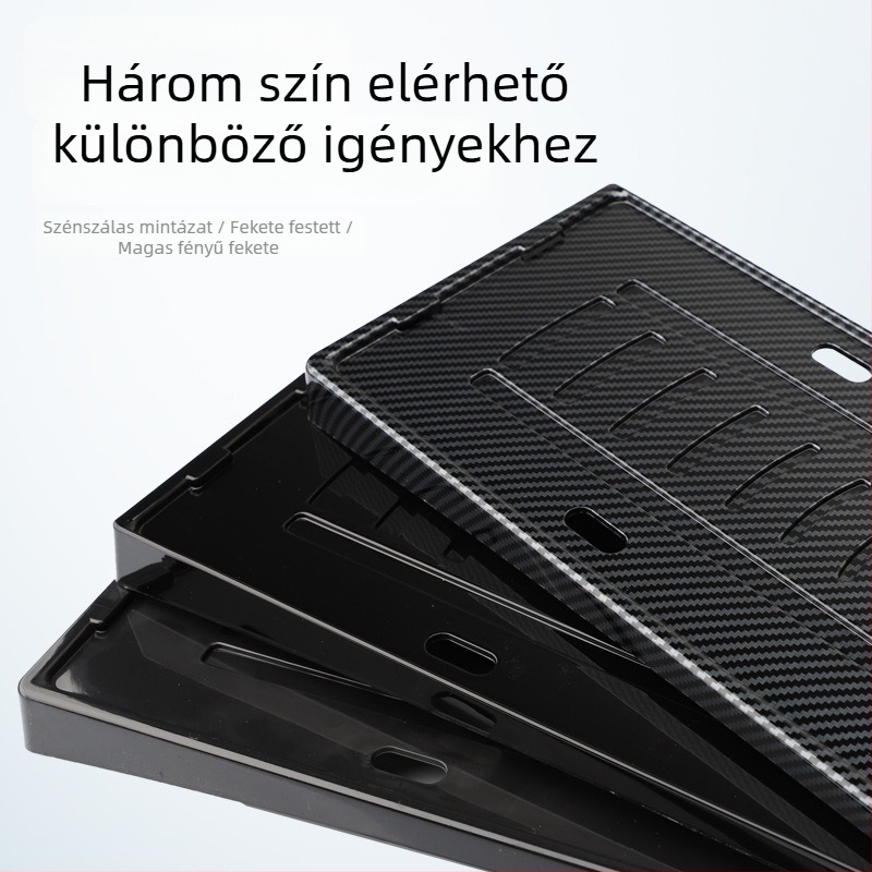 Equation Leopard Titanium 7-hez tartozó rendszámtábla keret – műanyag, kompatibil új közlekedési szabályokkal, rendszámtábla védőkeret