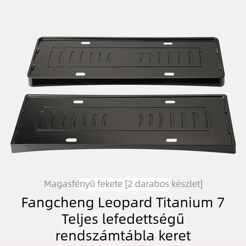 Equation Leopard Titanium 7-hez tartozó rendszámtábla keret – műanyag, kompatibil új közlekedési szabályokkal, rendszámtábla védőkeret