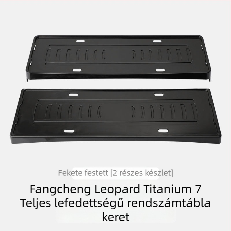 Equation Leopard Titanium 7-hez tartozó rendszámtábla keret – műanyag, kompatibil új közlekedési szabályokkal, rendszámtábla védőkeret