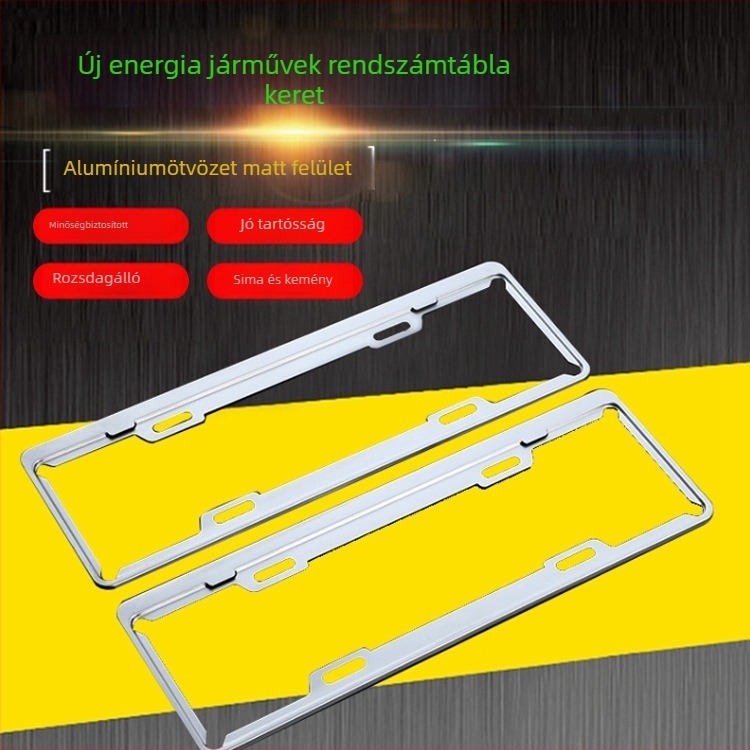Új energiájú rendszámkeret, modell A-006, alumíniumötvözet, testreszabható