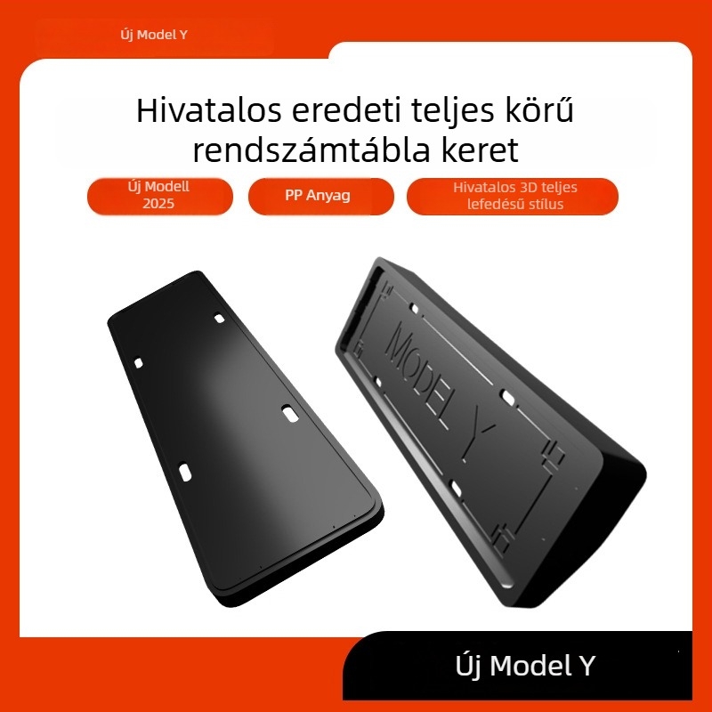 Tesla Model Y/3 (Megújított verzió) számára tervezett rendszám keret – Műanyag, Részszám 00004, Márka Morning Star